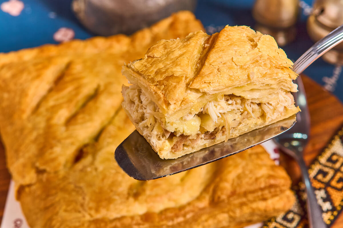 Пирог "Сыр и Курица"