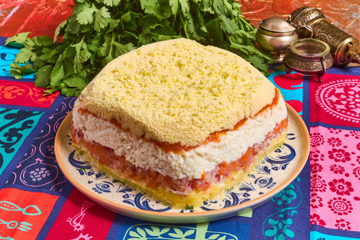 Мимоза с форелью малой соли