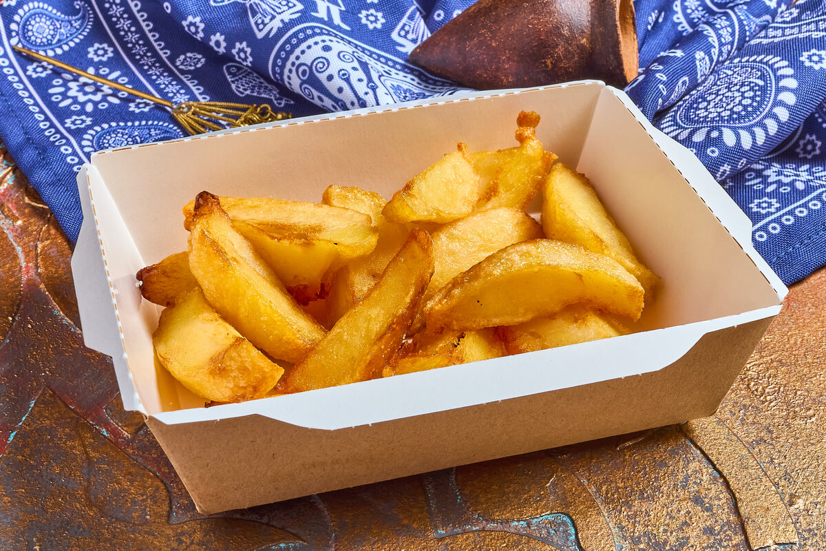 Дольки из печеного картофеля