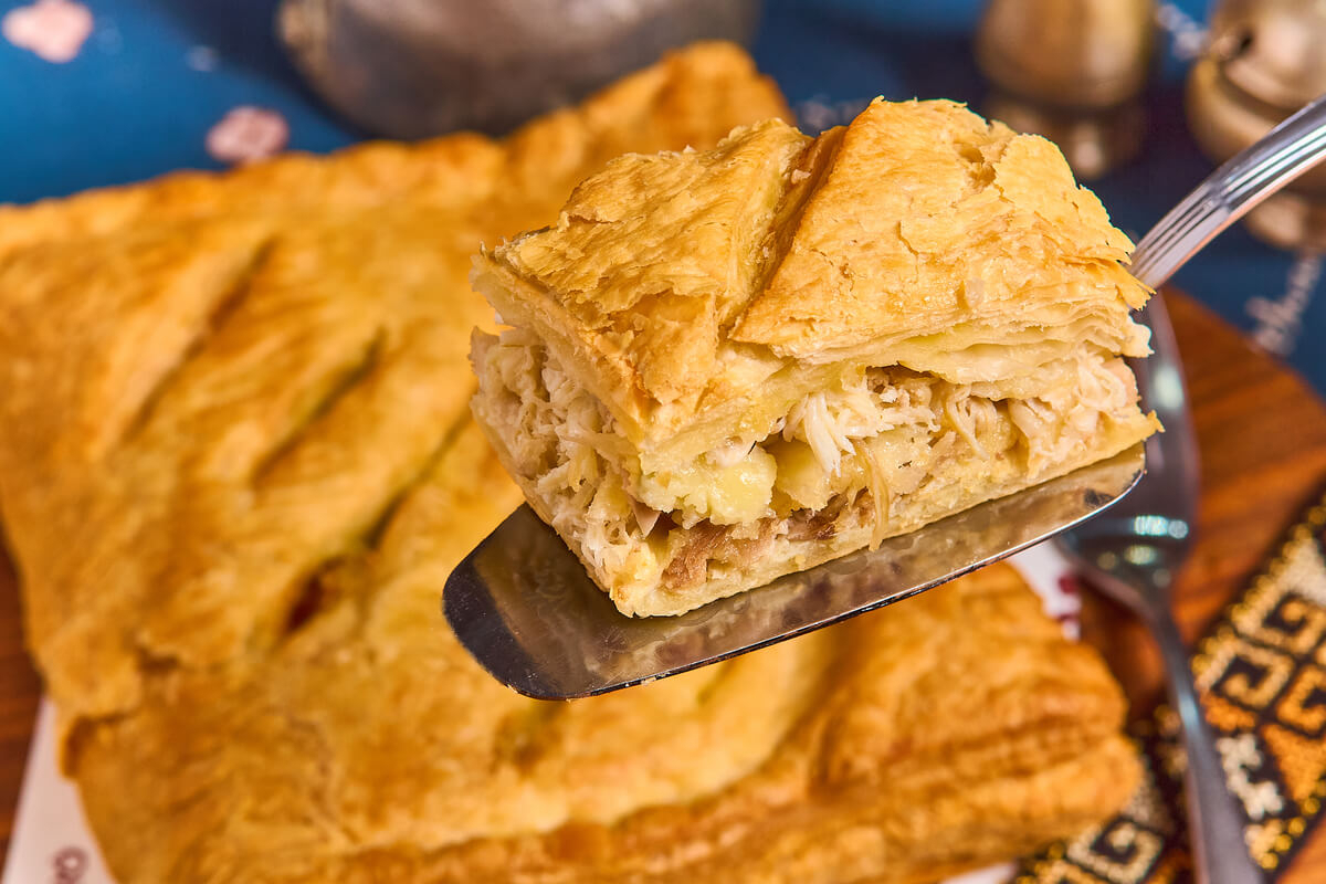 Пирог "Сыр и Курица"